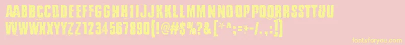 ByTheWay Font – Yellow Fonts on Pink Background