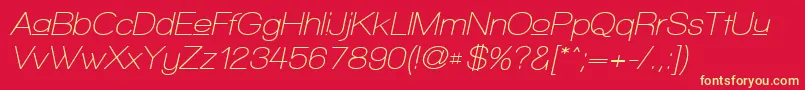 WalkwayUpperObliqueSemibold Font – Yellow Fonts on Red Background