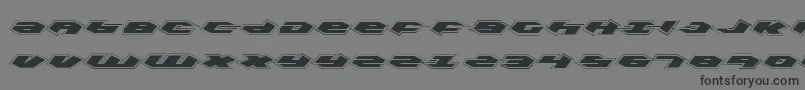 フォントKubrickPro – 黒い文字の灰色の背景
