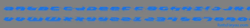フォントKubrickPro – 灰色の背景に青い文字