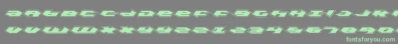 KubrickPro-Schriftart – Grüne Schriften auf grauem Hintergrund