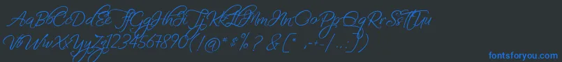 FascinatingChristmas Font – Blue Fonts on Black Background