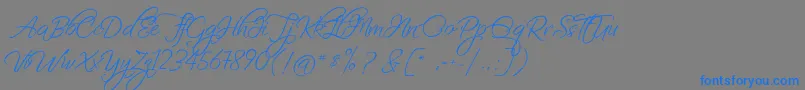 FascinatingChristmas Font – Blue Fonts on Gray Background