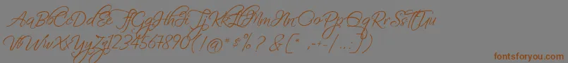 FascinatingChristmas Font – Brown Fonts on Gray Background