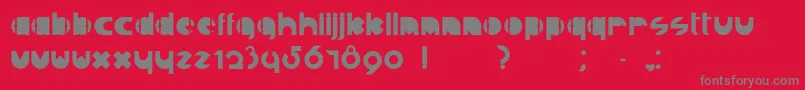 Czcionka Rjudas – szare czcionki na czerwonym tle