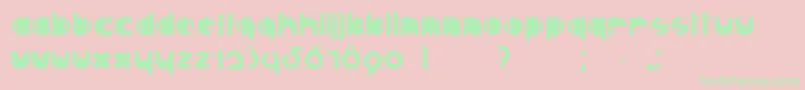フォントRjudas – ピンクの背景に緑の文字