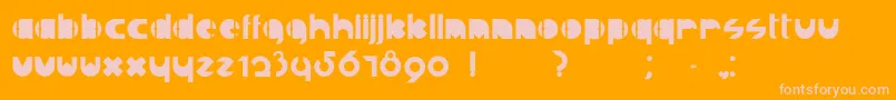 Czcionka Rjudas – różowe czcionki na pomarańczowym tle