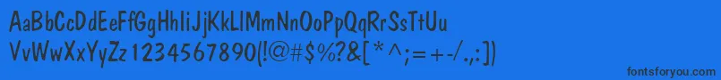 JargonlightsskRegular Font – Black Fonts on Blue Background