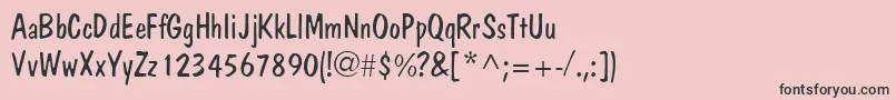 JargonlightsskRegular Font – Black Fonts on Pink Background
