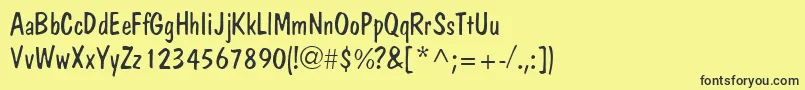 JargonlightsskRegular Font – Black Fonts on Yellow Background