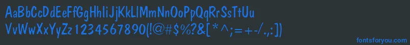 JargonlightsskRegular Font – Blue Fonts on Black Background