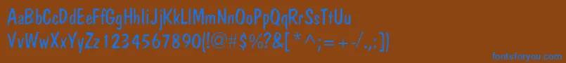 JargonlightsskRegular Font – Blue Fonts on Brown Background