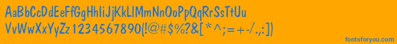 JargonlightsskRegular Font – Blue Fonts on Orange Background