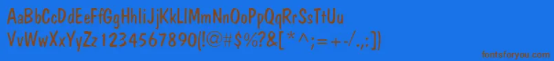 JargonlightsskRegular Font – Brown Fonts on Blue Background
