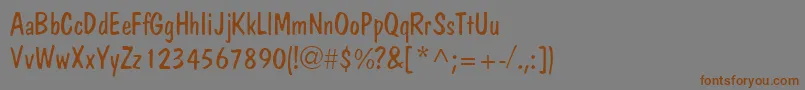 JargonlightsskRegular-Schriftart – Braune Schriften auf grauem Hintergrund