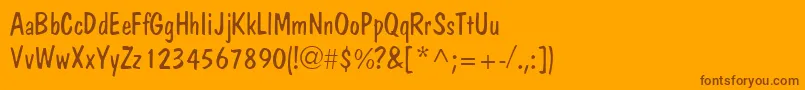 JargonlightsskRegular Font – Brown Fonts on Orange Background