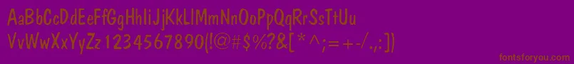 JargonlightsskRegular Font – Brown Fonts on Purple Background