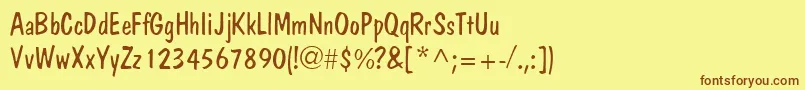JargonlightsskRegular Font – Brown Fonts on Yellow Background