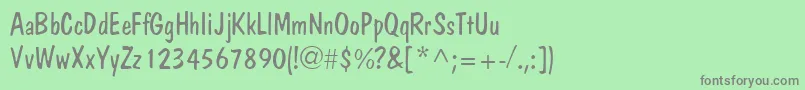 JargonlightsskRegular Font – Gray Fonts on Green Background