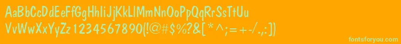JargonlightsskRegular Font – Green Fonts on Orange Background