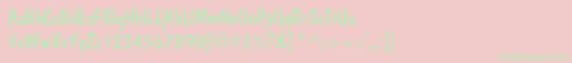 JargonlightsskRegular Font – Green Fonts on Pink Background