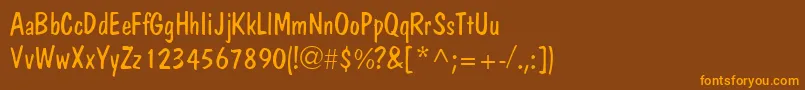 JargonlightsskRegular Font – Orange Fonts on Brown Background