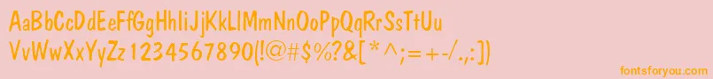 JargonlightsskRegular Font – Orange Fonts on Pink Background