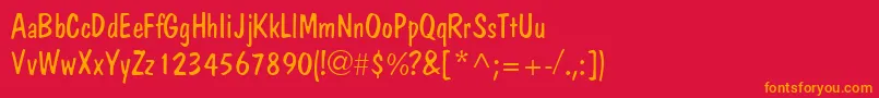 JargonlightsskRegular Font – Orange Fonts on Red Background