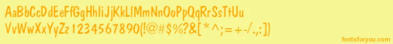 JargonlightsskRegular Font – Orange Fonts on Yellow Background