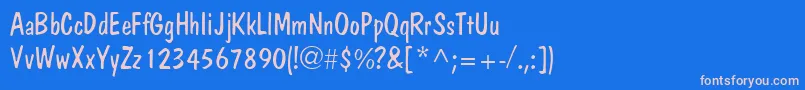 JargonlightsskRegular Font – Pink Fonts on Blue Background