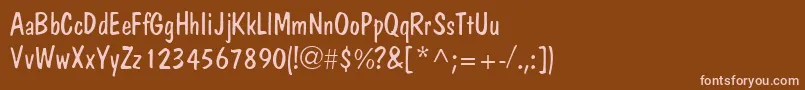 More about JargonlightsskRegular Font JargonlightsskRegular Font – Pink Fonts on Brown Background