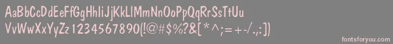 JargonlightsskRegular Font – Pink Fonts on Gray Background