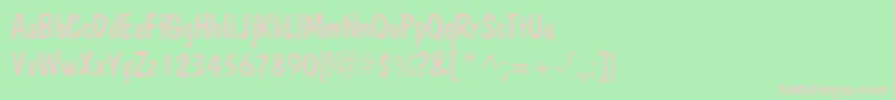 JargonlightsskRegular Font – Pink Fonts on Green Background