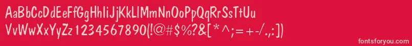 JargonlightsskRegular Font – Pink Fonts on Red Background