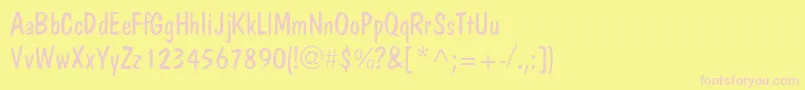 JargonlightsskRegular Font – Pink Fonts on Yellow Background