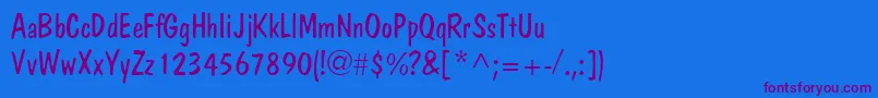 JargonlightsskRegular Font – Purple Fonts on Blue Background