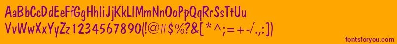 JargonlightsskRegular Font – Purple Fonts on Orange Background