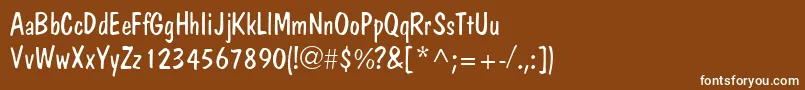 JargonlightsskRegular Font – White Fonts on Brown Background
