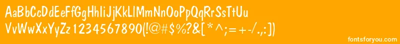 JargonlightsskRegular Font – White Fonts on Orange Background