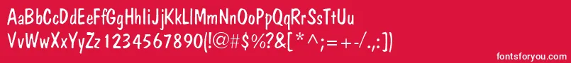 JargonlightsskRegular Font – White Fonts on Red Background