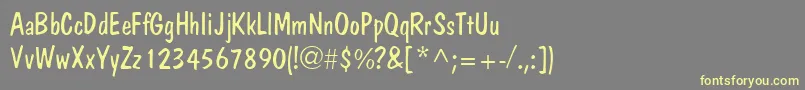 JargonlightsskRegular Font – Yellow Fonts on Gray Background