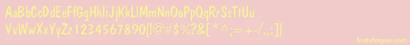 JargonlightsskRegular Font – Yellow Fonts on Pink Background