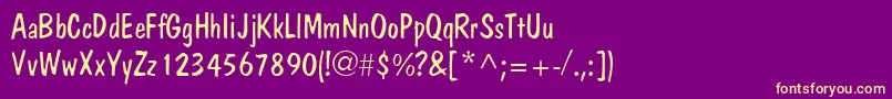 JargonlightsskRegular Font – Yellow Fonts on Purple Background