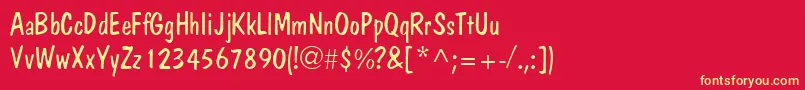 JargonlightsskRegular Font – Yellow Fonts on Red Background