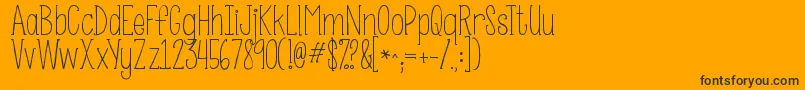 Kgsomebodythatiusedtoknow Font – Black Fonts on Orange Background