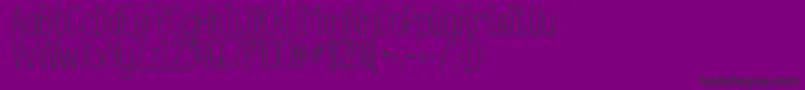 Kgsomebodythatiusedtoknow-Schriftart – Schwarze Schriften auf violettem Hintergrund