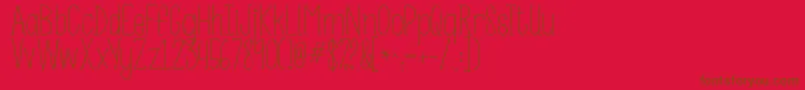 Kgsomebodythatiusedtoknow Font – Brown Fonts on Red Background