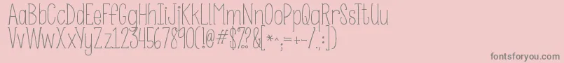 Kgsomebodythatiusedtoknow Font – Gray Fonts on Pink Background