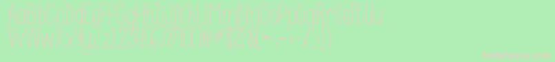 Kgsomebodythatiusedtoknow Font – Pink Fonts on Green Background