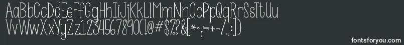 Kgsomebodythatiusedtoknow Font – White Fonts on Black Background
